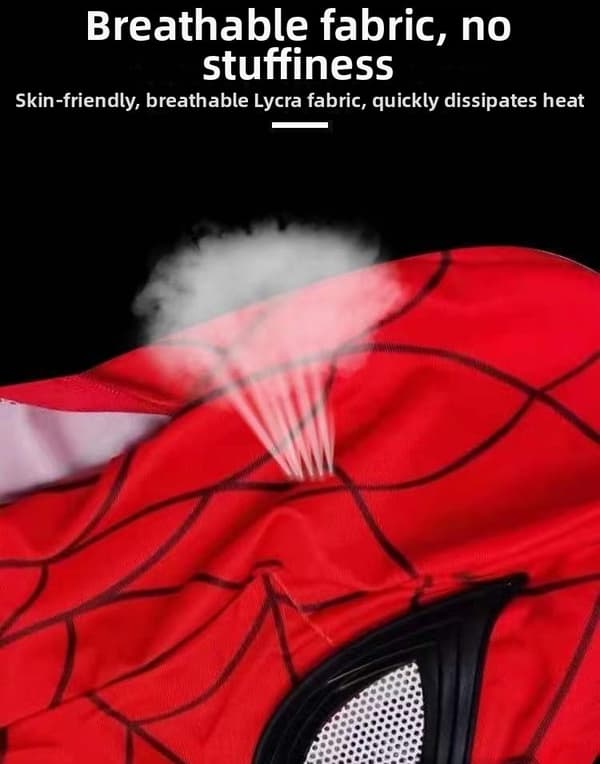 Spider-Man-mask, Andningsbar och mjuk, Rollspelsmask (Red 2)