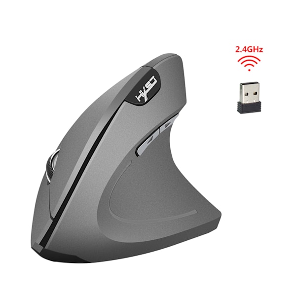 Ergonominen langaton pystyhiiri 2,4 GHz harmaa