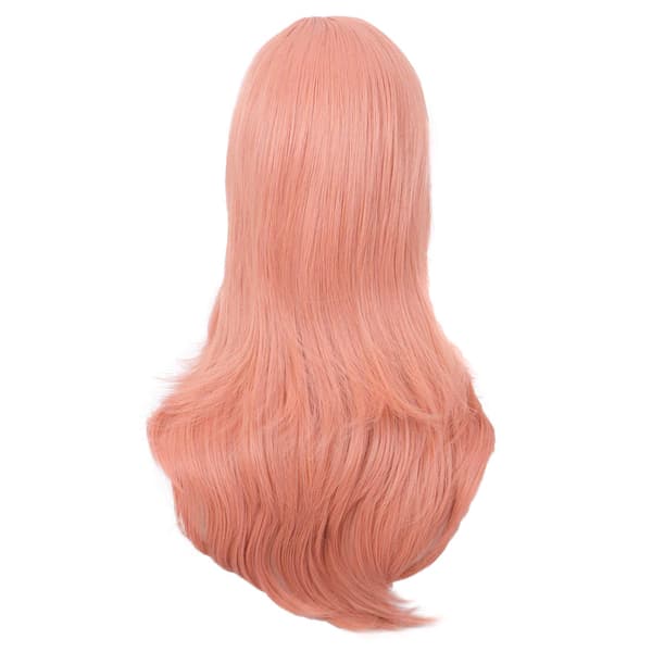 Peruukki Anime pitkä kihara peruukki 70CM (oranssi pinkki)