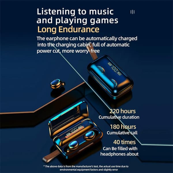 True Wireless Bluetooth-hörlurar Mini Digital Display Touch Trådlösa Bluetooth 5.0 Hi-Fi Hörlurar Ipx6