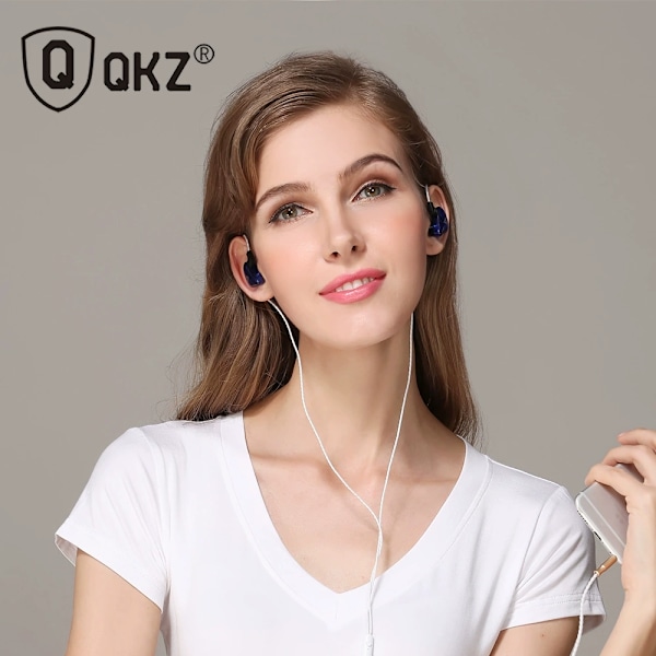 QKZ CK5 Langalliset kuulokkeet sininen ja punainen