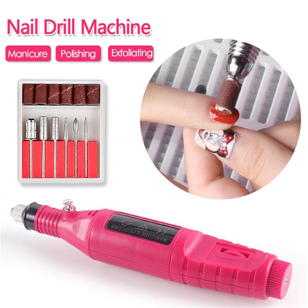 Bærbart neglekunst manicure sæt USB poleringssæt