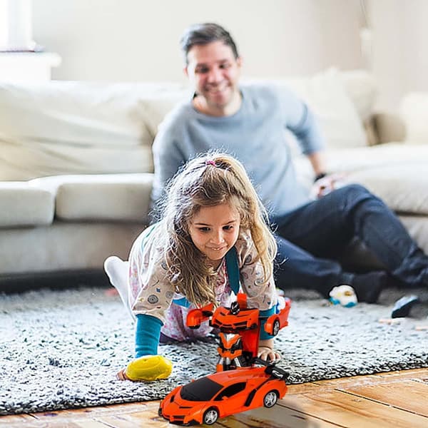 Leketøybil Fjernkontroll Rambo Transformerende Robot (blå)