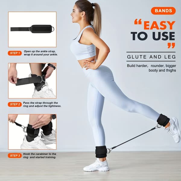 Modstandsbånd til Pilates, yoga, ben-, balde- og armøvelser (grå)