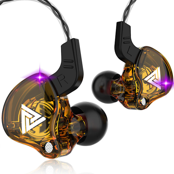 In-ear trådbundna hörlurar med mikrofon AK6-Gul