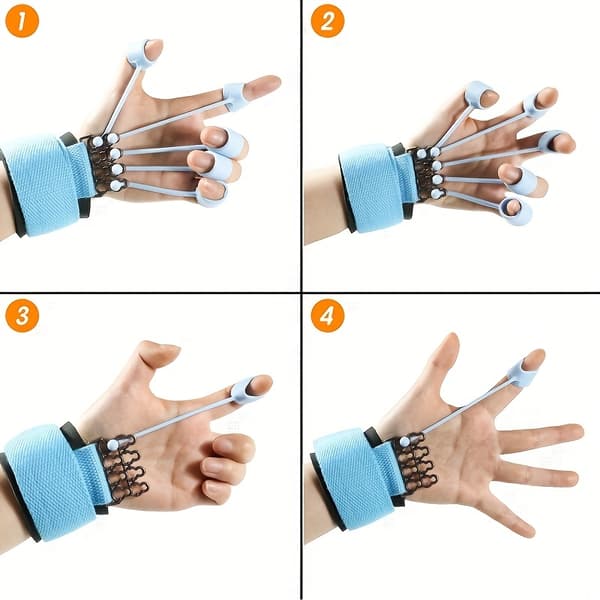 Silikone Finger Træner Håndstyrker Blå