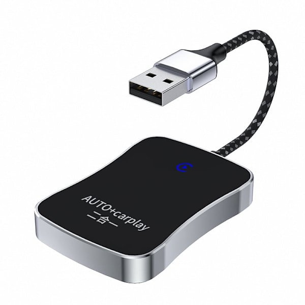 Kablet til trådløs Carplay Android Auto To-I-En Bilforbindelse Smart Boks, 1,1, Aux Kassette Adapter, Ny, By960P 2-I-1, 2-I-1
