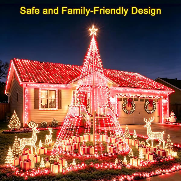 Solcelle-lyskæde, 6,5 m 30 LED, 8 tilstande, julelys Purple