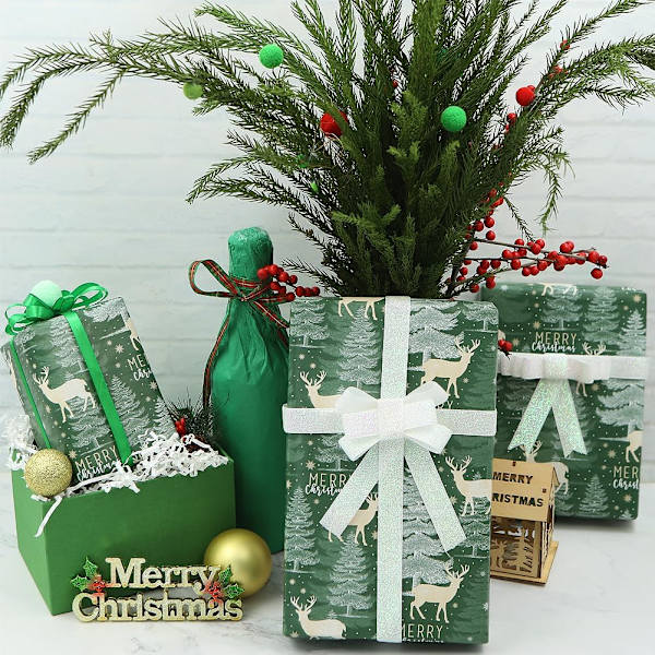 Julklappspapper Älgmönsterpapper (43CMX 300CM)
