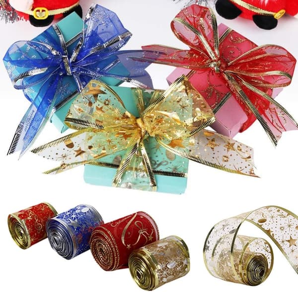 Julband för julklappsinslagning (blå-2m)