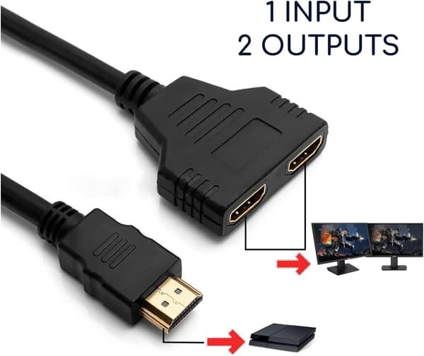 HDMI 1 til 2 splitter, HDMI dual display adapter