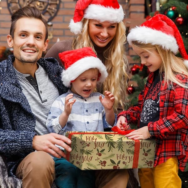 Julklappspapper Rött fruktmönsterpapper (43CMX 300CM)