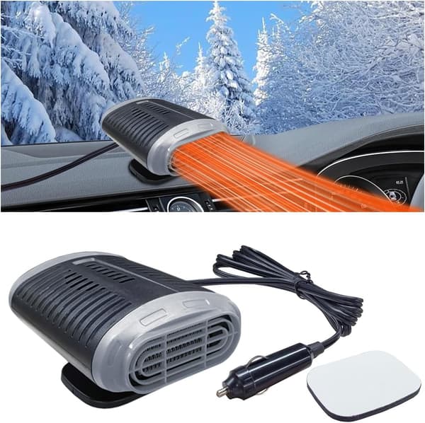 Bilvärmare 12V värmeelement vindrutedefogger defroster (grå)