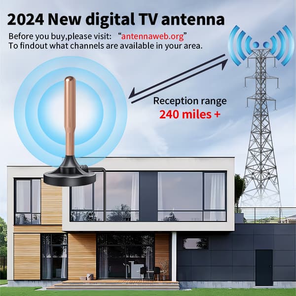 TV-antenne HD-antenne DVB-T2 signalforsterker