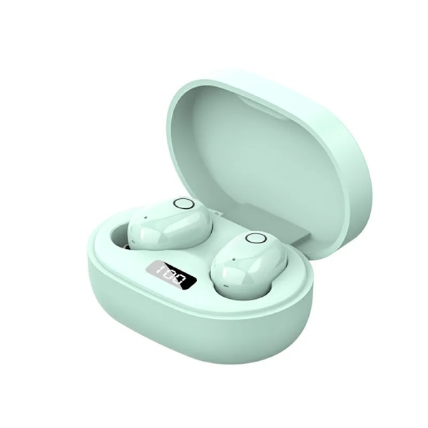 True Wireless Bluetooth Hörlurar TWS vattentäta med LED digital display automatisk parning Svart