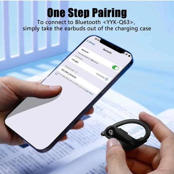 True Wireless Bluetooth-hörlurar Utrustade Med 2000Mah Laddningsbox Stereo Touch Call Ipx7