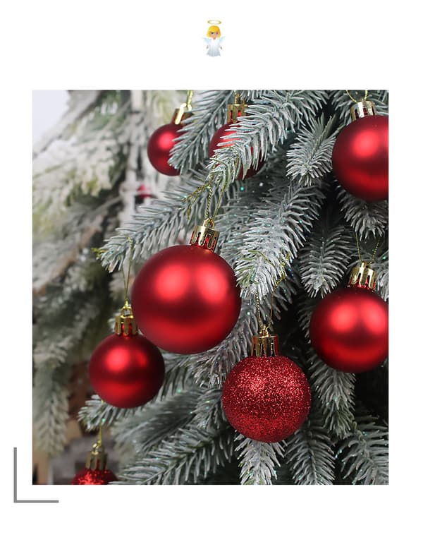 44 stk. julekugler, 3-5 cm dekorative plastikkugler til juletræet Pink