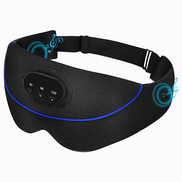 Trådløs Bluetooth 5.4 Søvnmaske Støj Musik Øjenmaske Mørklægning Komfortabel Søvn