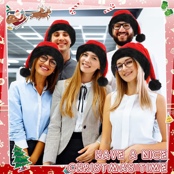 Julehat, Unisex julehat til voksne, Plys julehat (20 stk.)