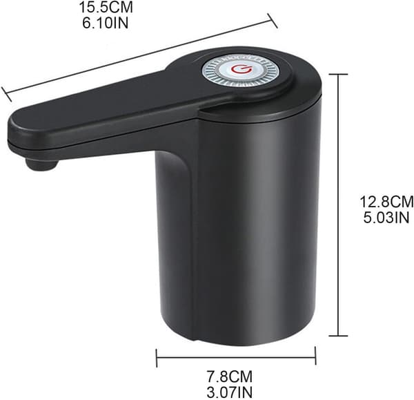 Portabel elektrisk vattendispenser automatisk dricksvatten med USB-laddning (vit)