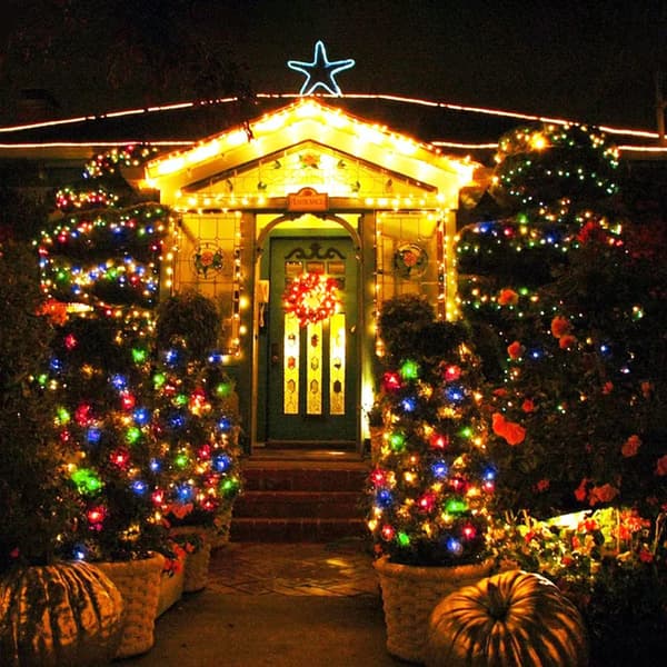 Solcelle-lyskæde vandtæt, 32 m 300 LED, 8 tilstande, julelys Blue