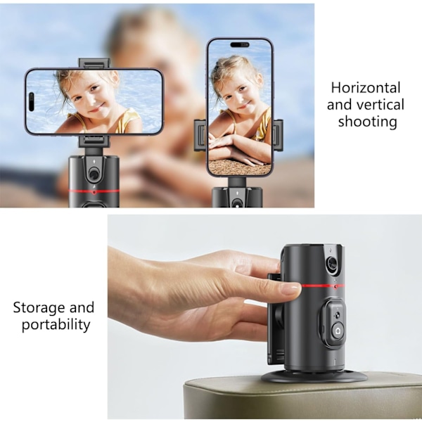 360° Smart Face Body Tracking Selfie Telefonholder Uden App Til Tik Tok, Vlog, Live Broadcast