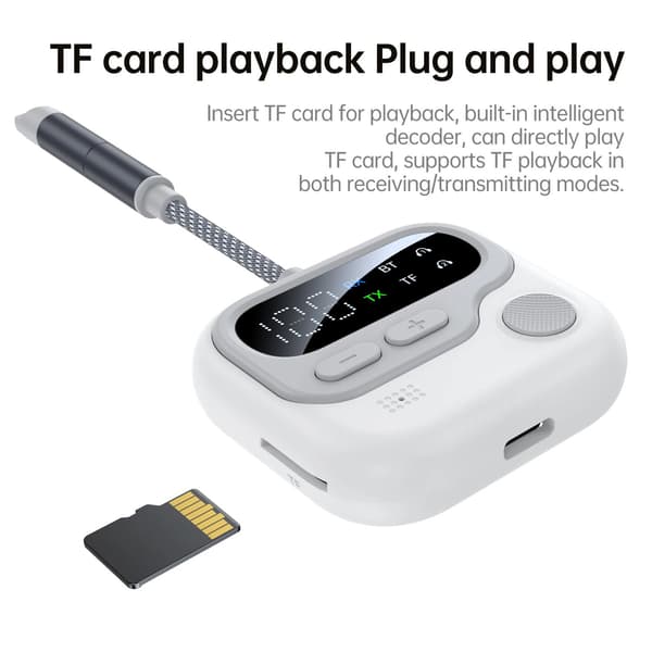 Bluetooth Transmitter Smart Digital Display Bluetooth 5.4 Receiver Adapter Egnet Til Tv Bil Hjem Stereoanlæg