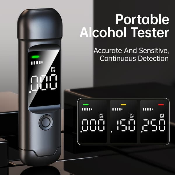 Alkoholmåler Høy-presisjon LCD digitalt display (blå)