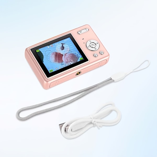Digitalt Kamera Farve HD Digitalkamera Med 2,4 Tommer Ips Skærm Autofokus Pink