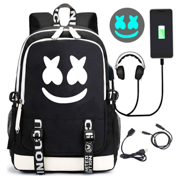Fashionabel Studentryggsäck Med Usb-Port #6
