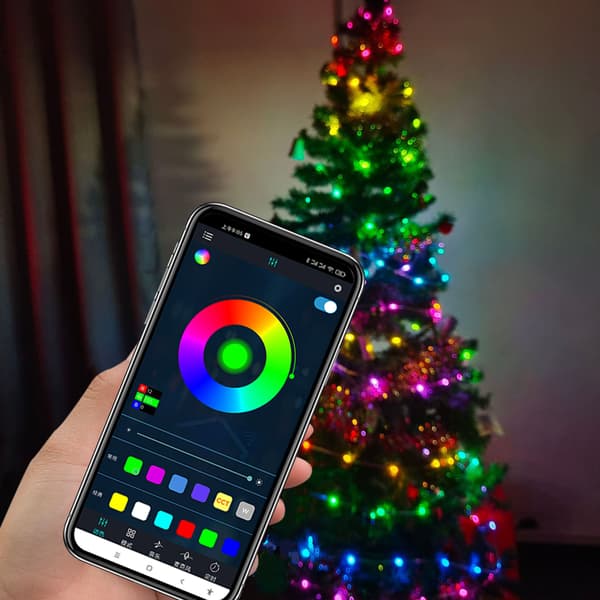 LED-strips Vanntette Bluetooth RGB LED-lys, med fjernkontroll og APP-styring (5 meter)