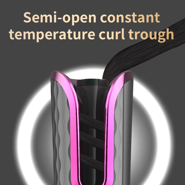 Locktång Automatisk rotation (150-200℃-rosa)