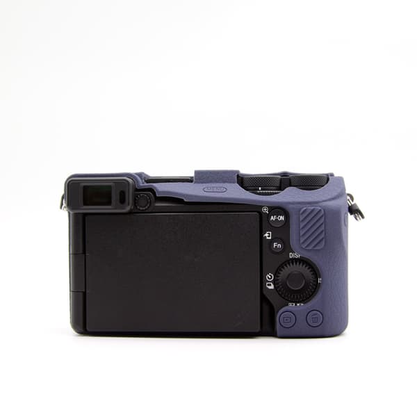 Fodral för SONY A6700-kamera Litchi-texturerat silikonfodral (Navyblue)