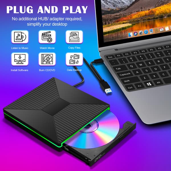 Ekstern DVD/CD-brenner Mobil brenner