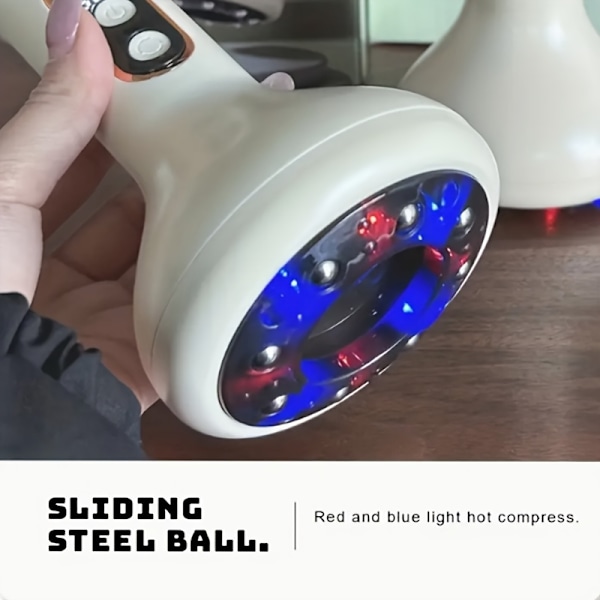 9-Hastighets Justerbar Koppmassage, 1200Ma Usb-Laddning, 8 Stålkulor