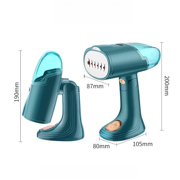 Dampstrygejern, tøjdamper, foldbart design, 128 ml kapacitet (sort)