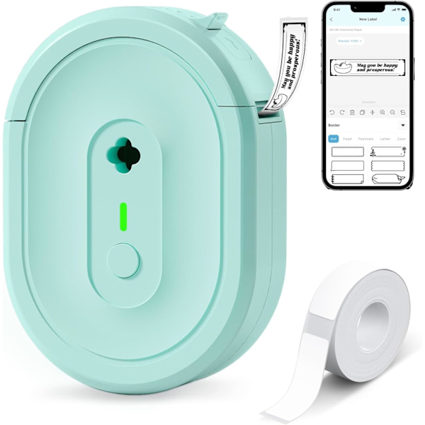 Bluetooth termoskrivare med 1 rulle tryckpapper
