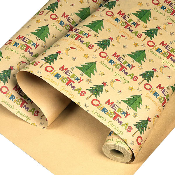 Julklappspapper, julgransmönstrat papper 43CMX 300CM