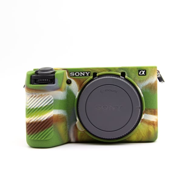 Etui til SONY A6700 kamera Lychee-tekstureret silikoneetui (camouflage)