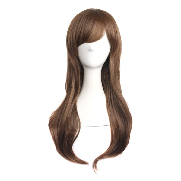 Peruk Anime lång lockig peruk 70CM (Brun Kamel)