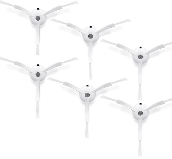Støvsugertilbehør for Xiaomi Roborock S7 S7PLUS T7S T7SPLUS - Erstatning hvit sidebørste (6 stk)