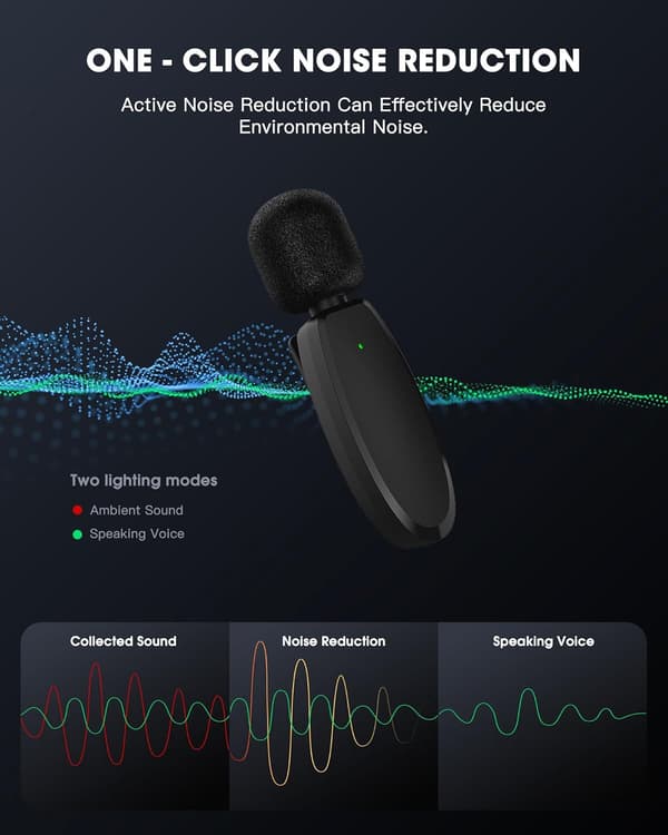 Bluetooth Mini Lavalier Mikrofon Med Iphone Android Og Kameraer Til Vlog Interviews Tiktok Video Blog