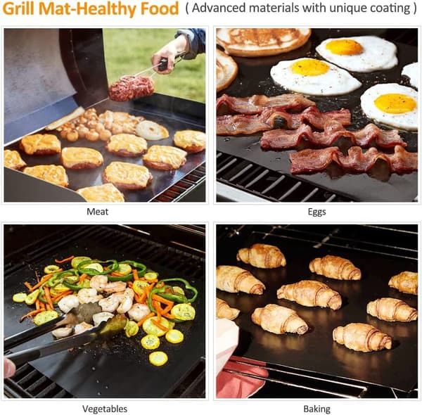 BBQ Grillmåtte Non-stick, genanvendelig (2 stk-40x60cm)