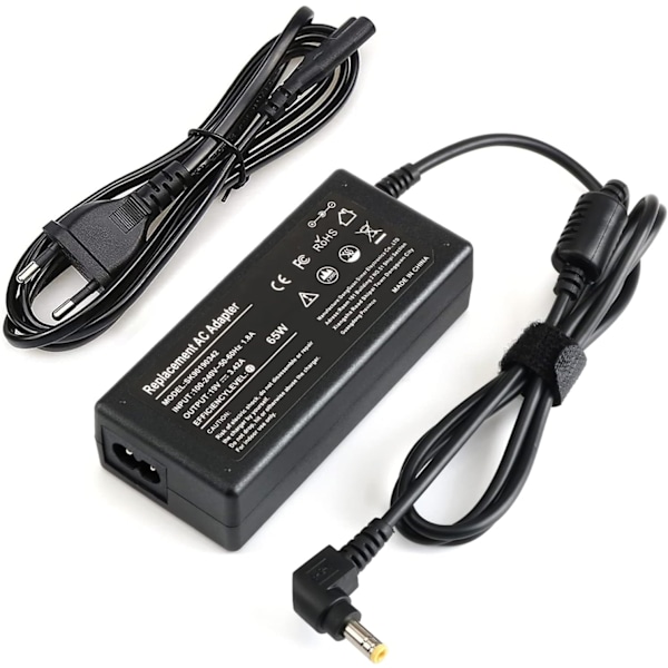 65W AC-sovitin 19V 3.42A laturi Toshiba Satellite C855 C875 C55 C655 PC-virtalähdesovittimelle