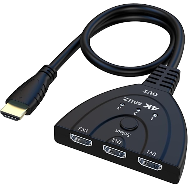 Adapter 4K 60Hz HD Switch HDTV 2.0 Switch 3 Port HDTV Splitter adapter för Xbox PS5