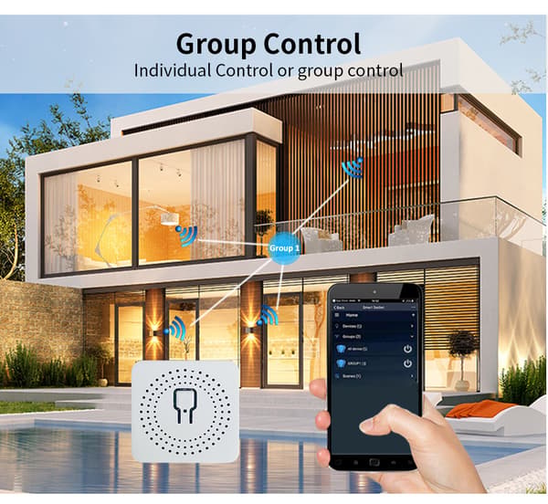 Intelligent switch WIFI kan fjernstyres via APP, timerfunktion