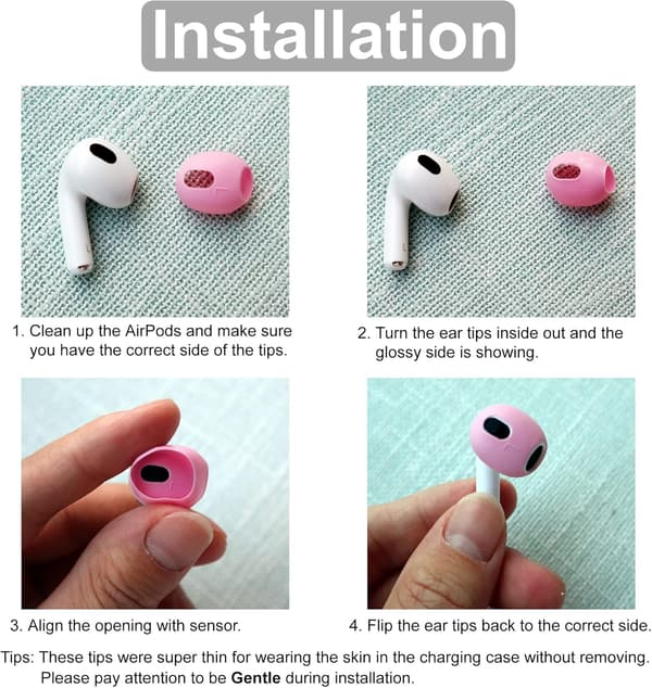 Ørepropper til AirPods3 silikone 3 par (gul)
