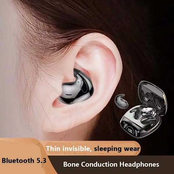 True Wireless Bluetooth Hörlurar MD528 Benledning Bluetooth 5.2 Svart