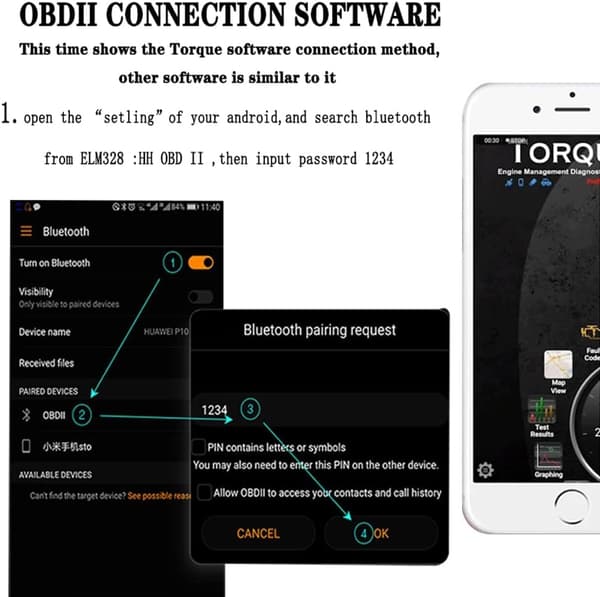 OBD2 Bil Diagnostic Bluetooth Scan Værktøj Bil Diagnostic Adapter