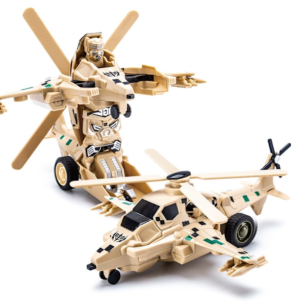 Legetøjsbil Mini transformerende legetøjsrobot (Flyvemaskine gul)